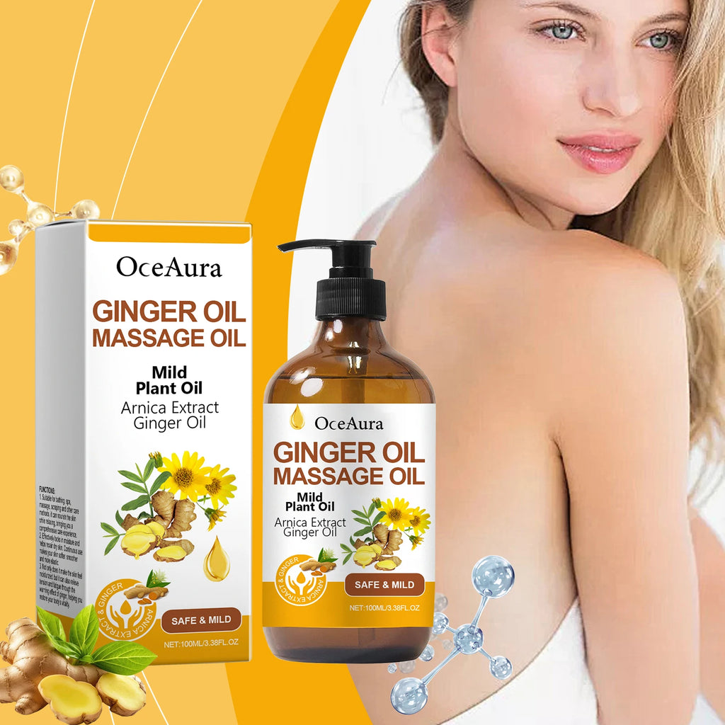 Ginger Essential Oil Body Massage Oil for Muscle Relief