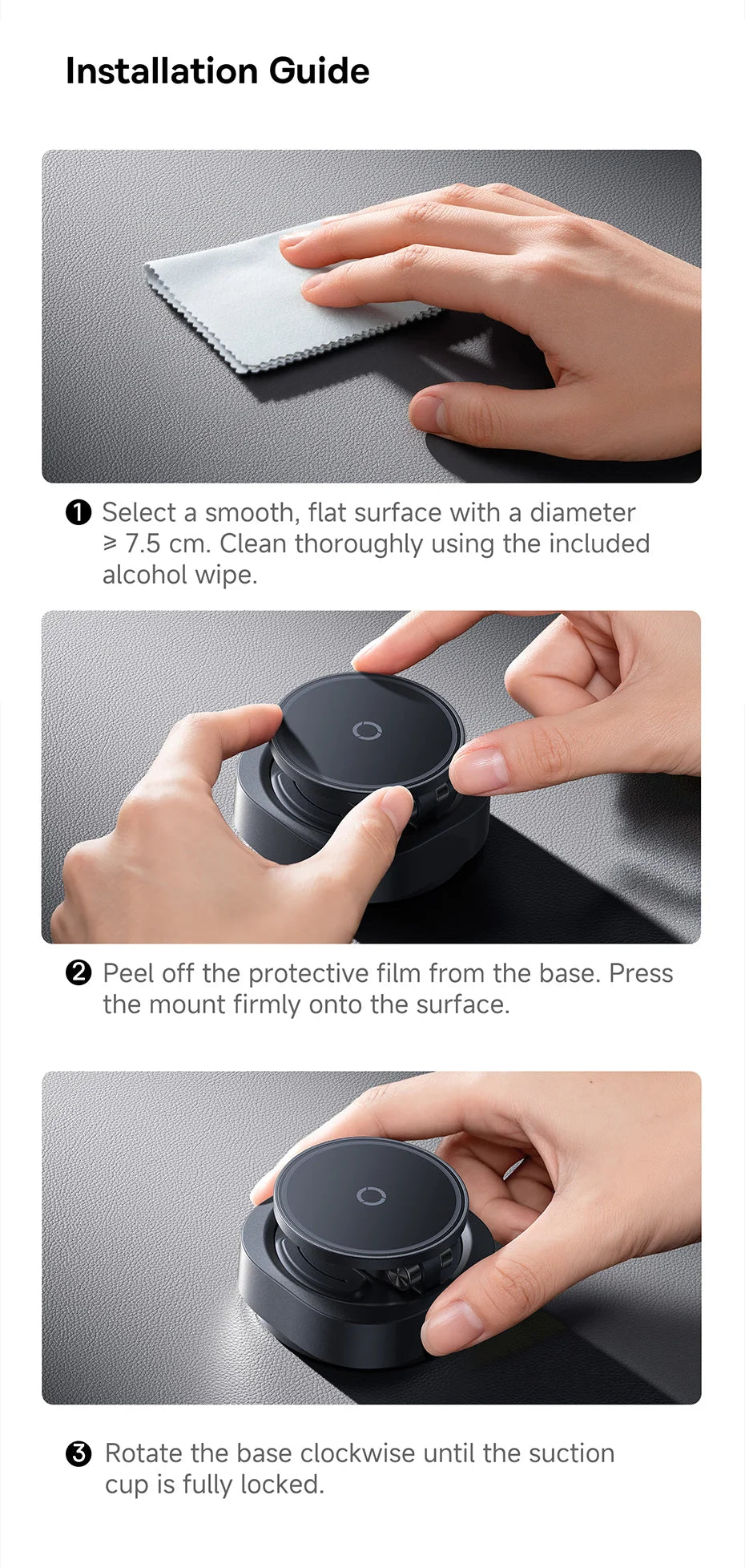 Magnetic Suction Cup Car Phone Mount with 720° Adjustable Rotation - 27