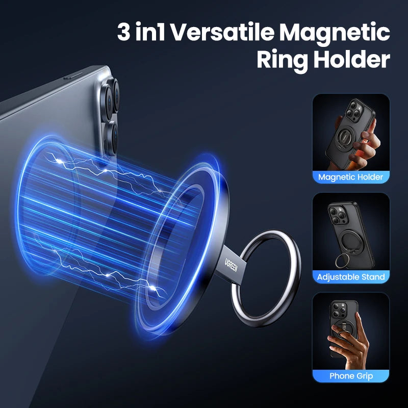 Magnetic Phone Ring Holder and Kickstand for Magsafe Devices