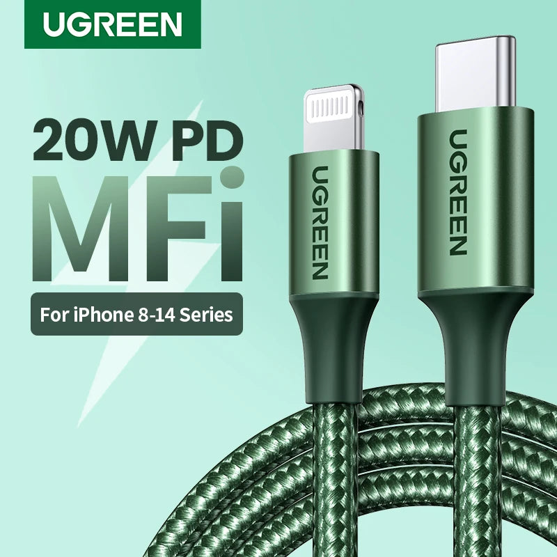 USB-C to Lightning PD 20W Fast Charging Cable for iPhone and iPad - 1