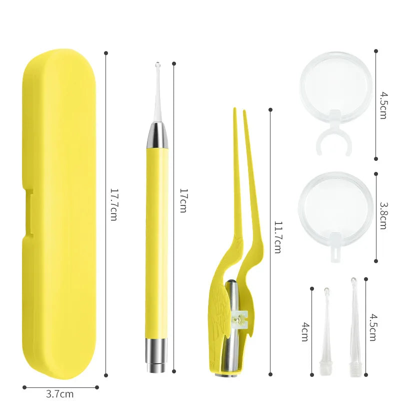 LED Illuminated Ear Wax Removal Tool Kit for Adults and Kids