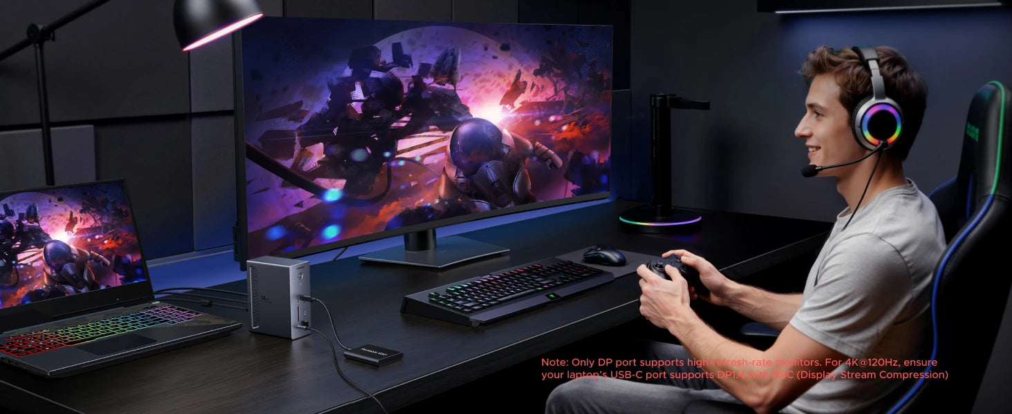 14-in-1 USB-C Docking Station with Dual 4K Display and M.2 SSD Slot - 10