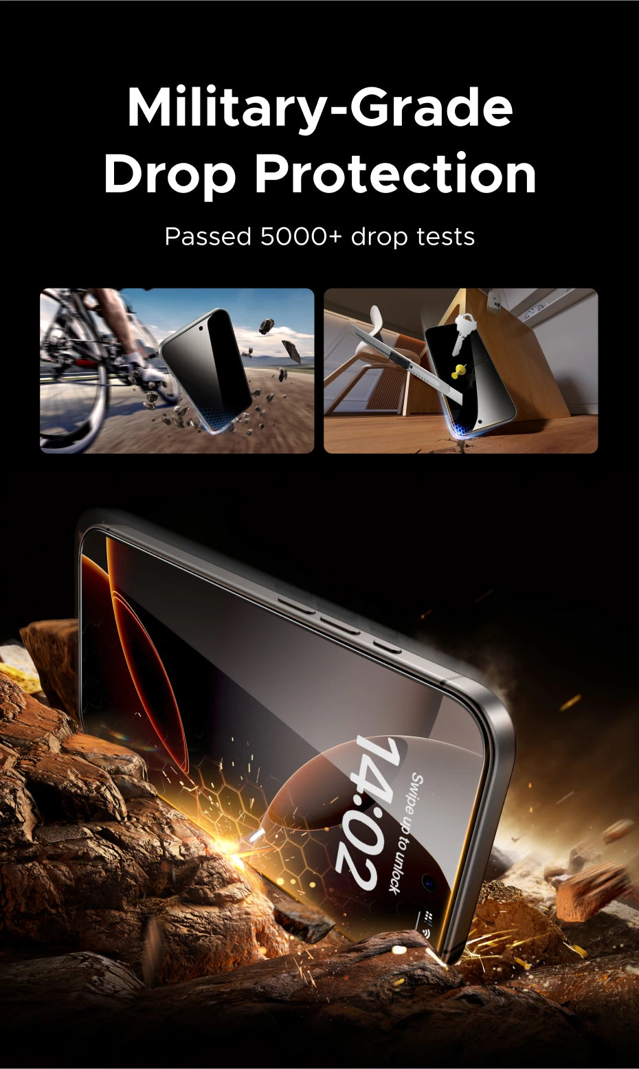 Anti-Spy Tempered Glass Privacy Screen Protector for iPhone - 14