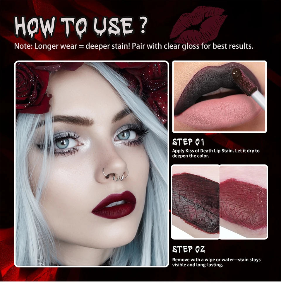 Waterproof Bloody Matte Lip Stain for Halloween