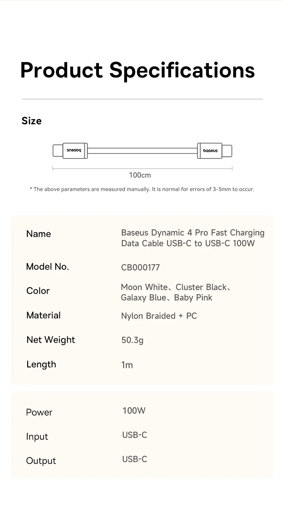 Magnetic 100W USB-C Fast Charging Data Cable - 25
