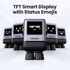 100W GaN Fast Wall Charger with Robot Display for Laptops and Phones