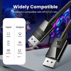 8K DisplayPort 1.4 Cable 32.4Gbps for Gaming Monitors and PCs