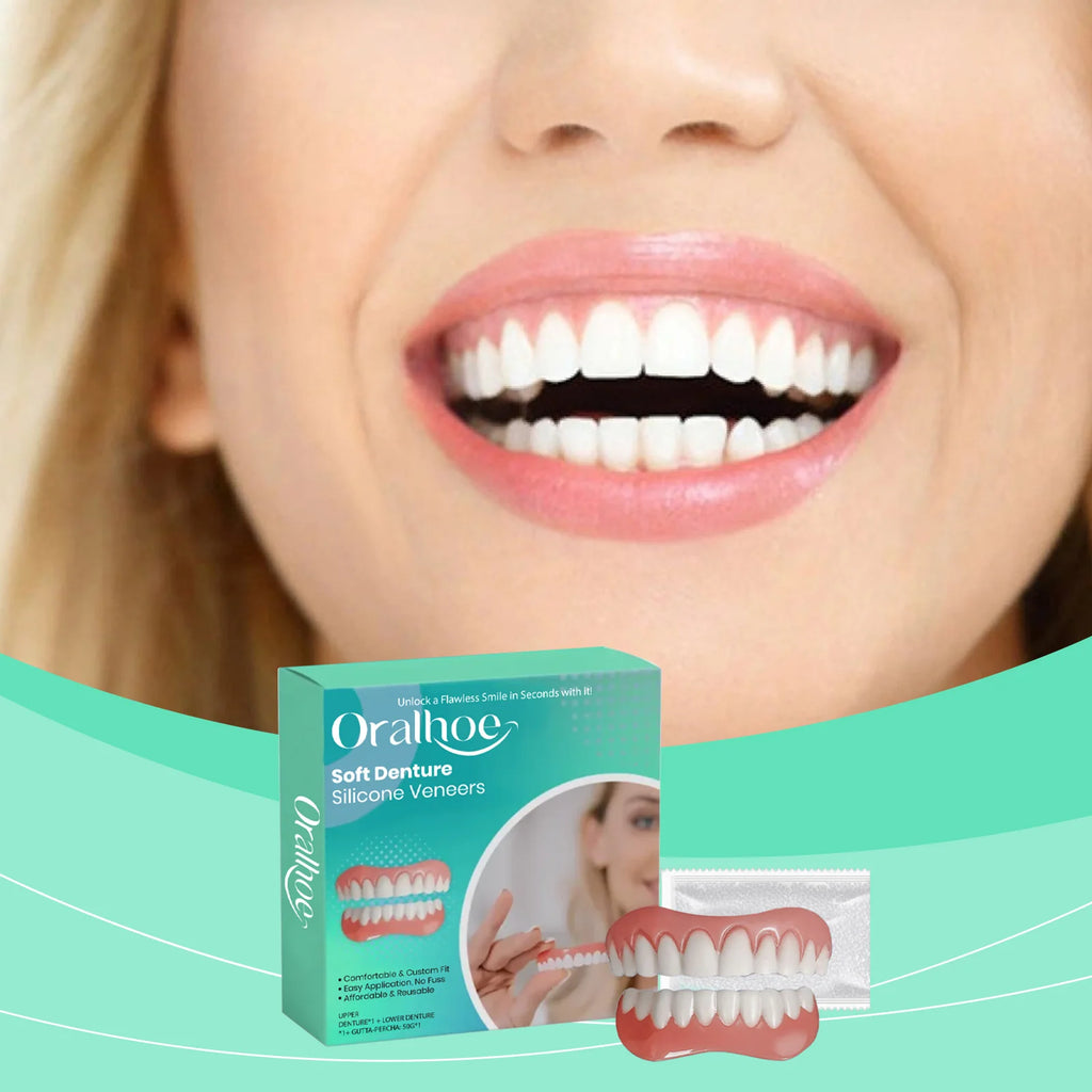 Flexible Silicone Cosmetic Denture Set for Smile Restoration