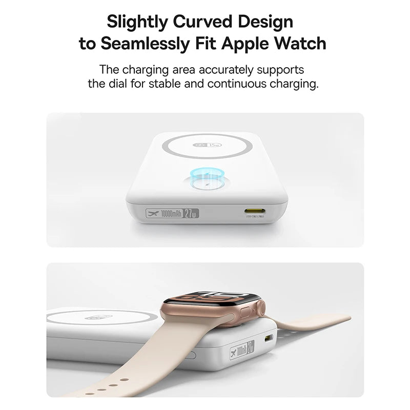 10000mAh Magnetic Wireless Power Bank for Phone and Watch - 2