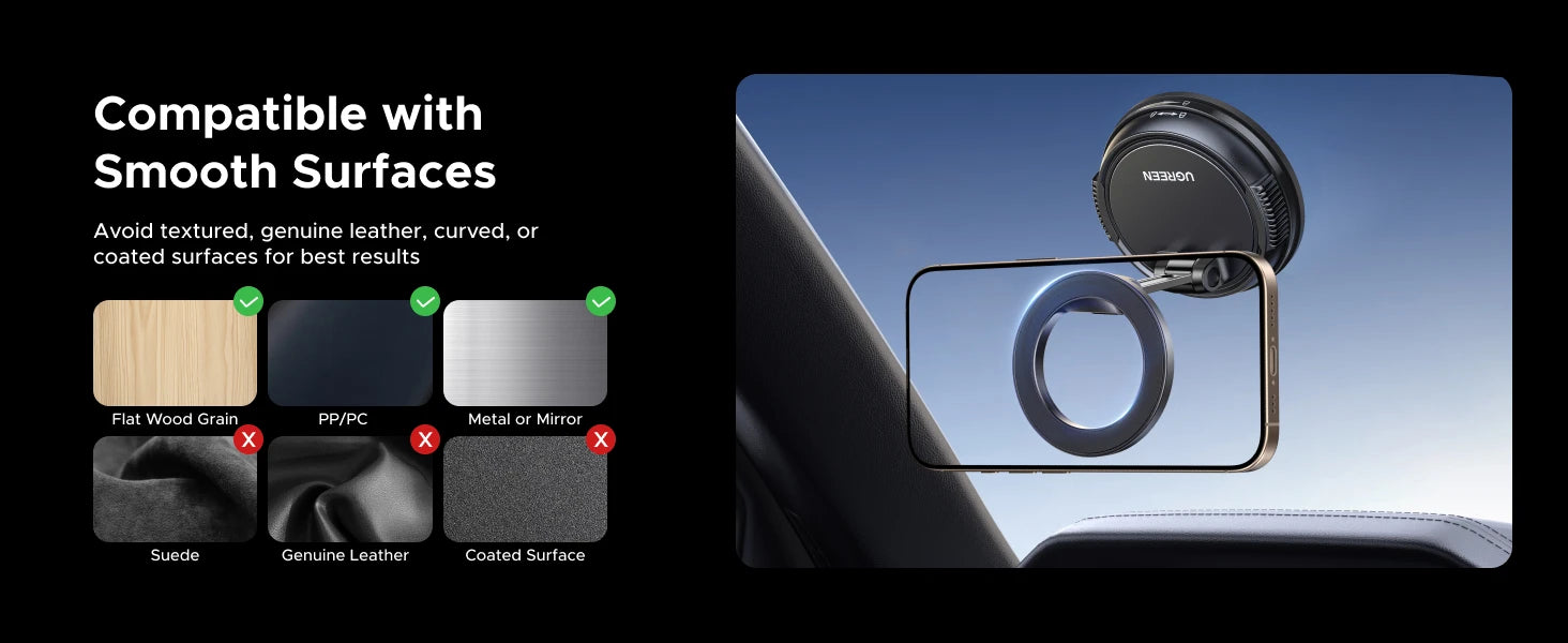 Magnetic Dashboard Car Phone Mount for Smartphones - 12