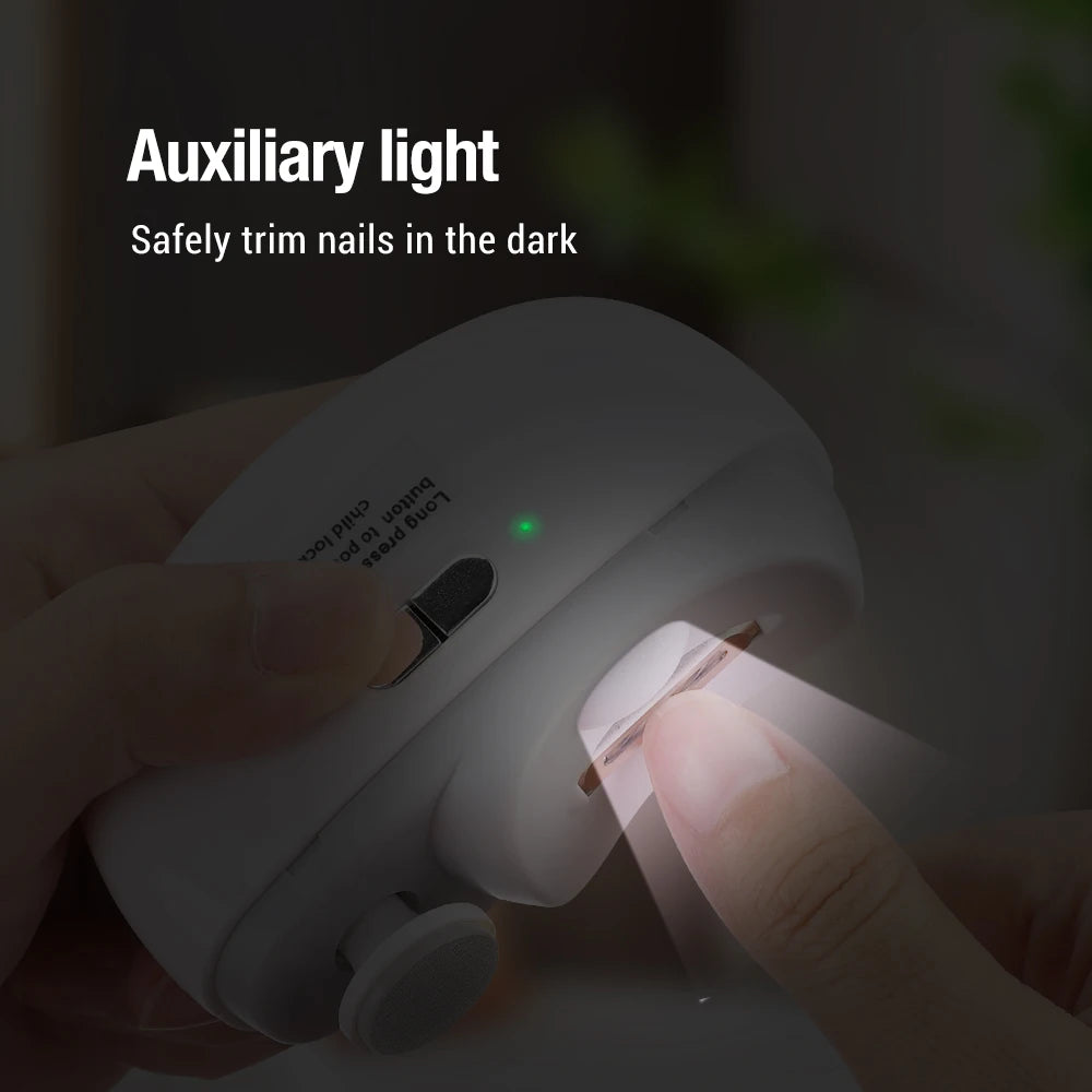 Electric Automatic Nail Clipper and Polisher Trimmer - 6