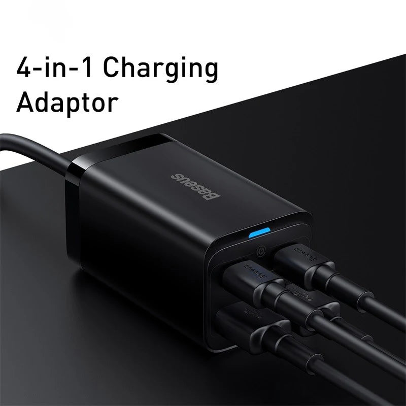 4-Port GaN Desktop Fast Charger for Laptops and Phones