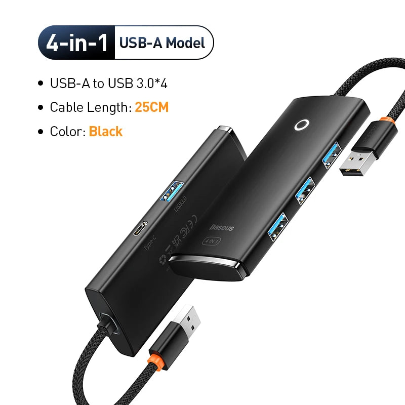 4-in-1 USB-C to USB 3.0 Multi-Port Adapter Hub - 31