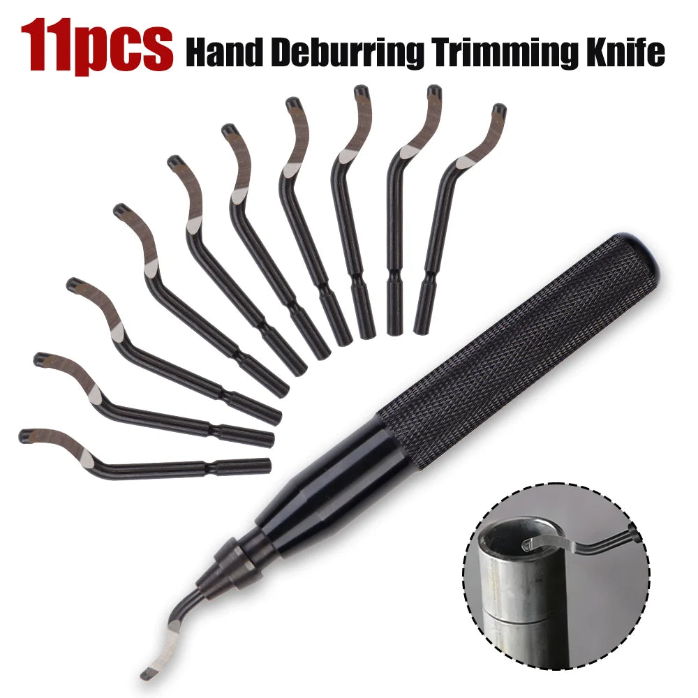 Rotary Deburring Tool with HSS Blades for Metal and Plastic - 7