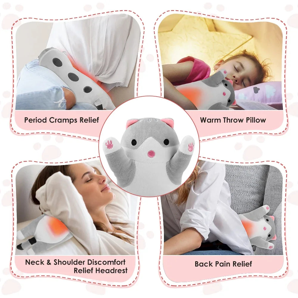 Heated Cat Plush Hand Warmer Pillow - 6