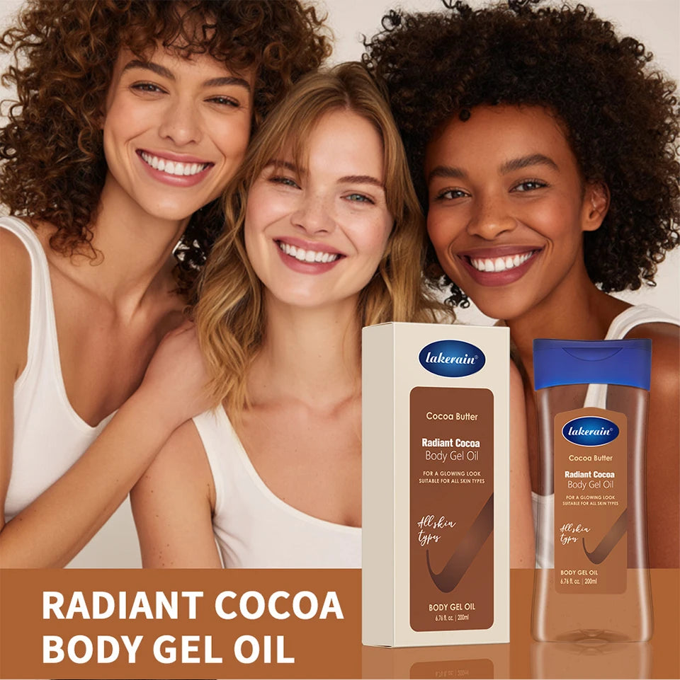 Radiant Cocoa Butter Body Gel Oil for Hydrated Glowing Skin