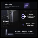 200W GaN 8-in-1 Desktop Fast Charging Station