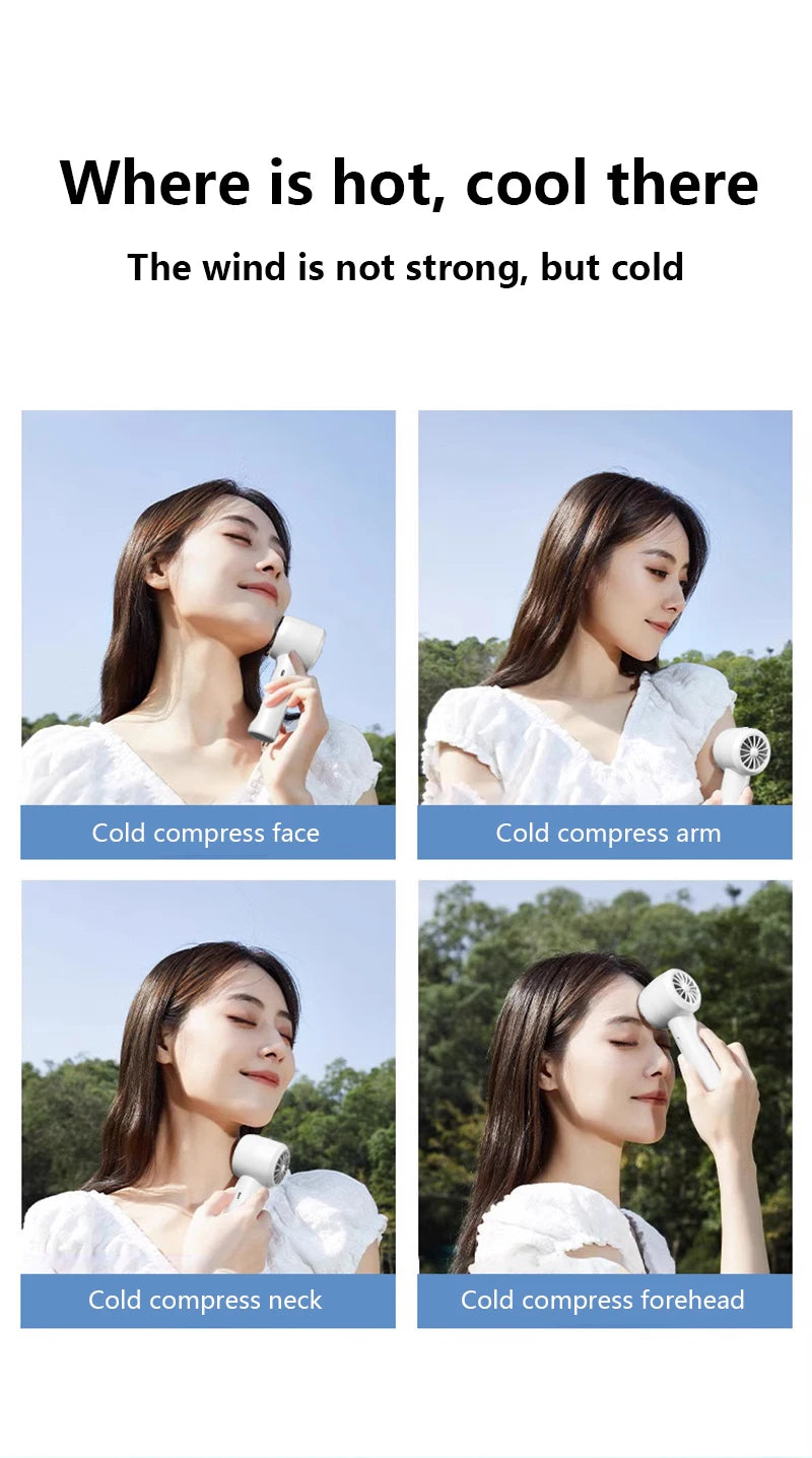 Portable Handheld Turbo Fan with Ice Cooling Tech - 9