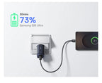 67W GaN Fast Wall Charger with 3 Ports for Laptops and Phones