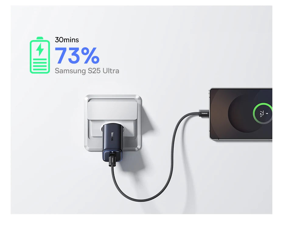 67W GaN Fast Charger with 3 Ports for Laptops and Smartphones - 11