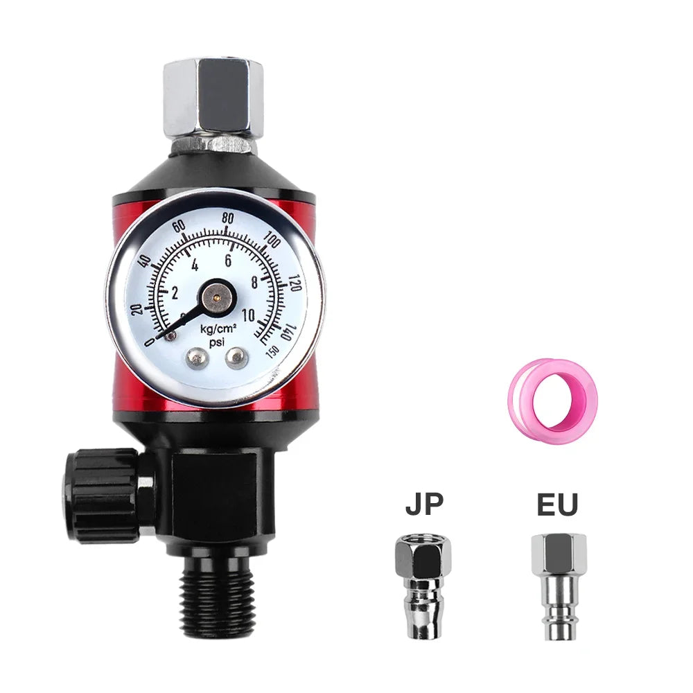 Paint Spray Gun Air Regulator with Water Separator Gauge