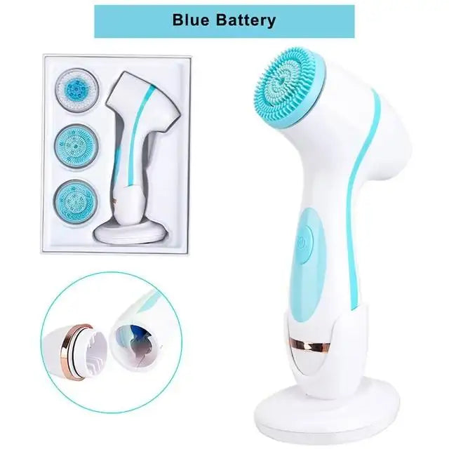 3-in-1 Electric Facial Cleansing and Exfoliating Brush