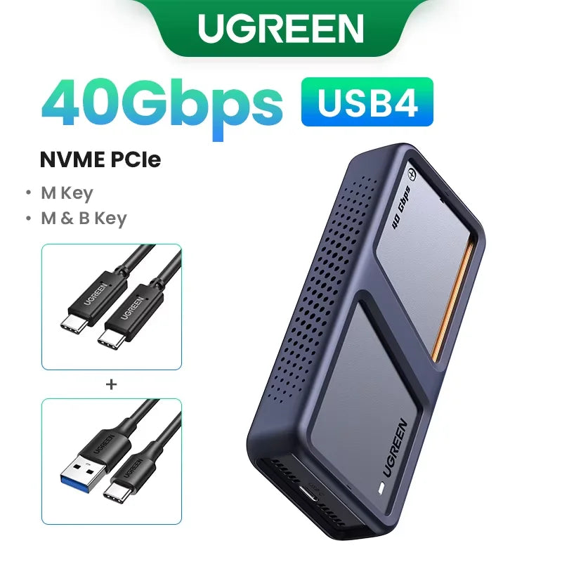 40Gbps USB4 NVMe M.2 SSD Enclosure with Cooling System
