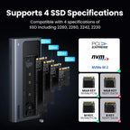 40Gbps USB4 M.2 NVMe SSD Enclosure with Cooling Fan