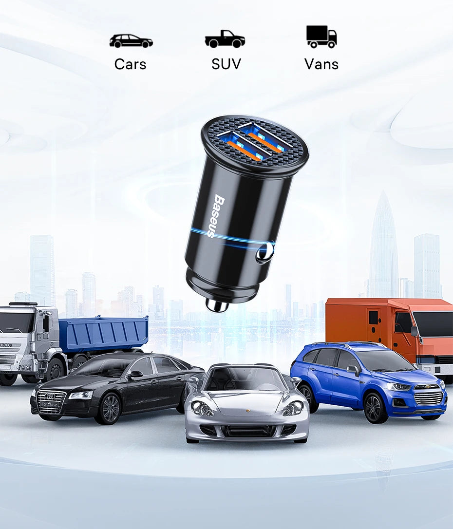 30W Dual Port Fast Car Charger USB and Type-C - 16