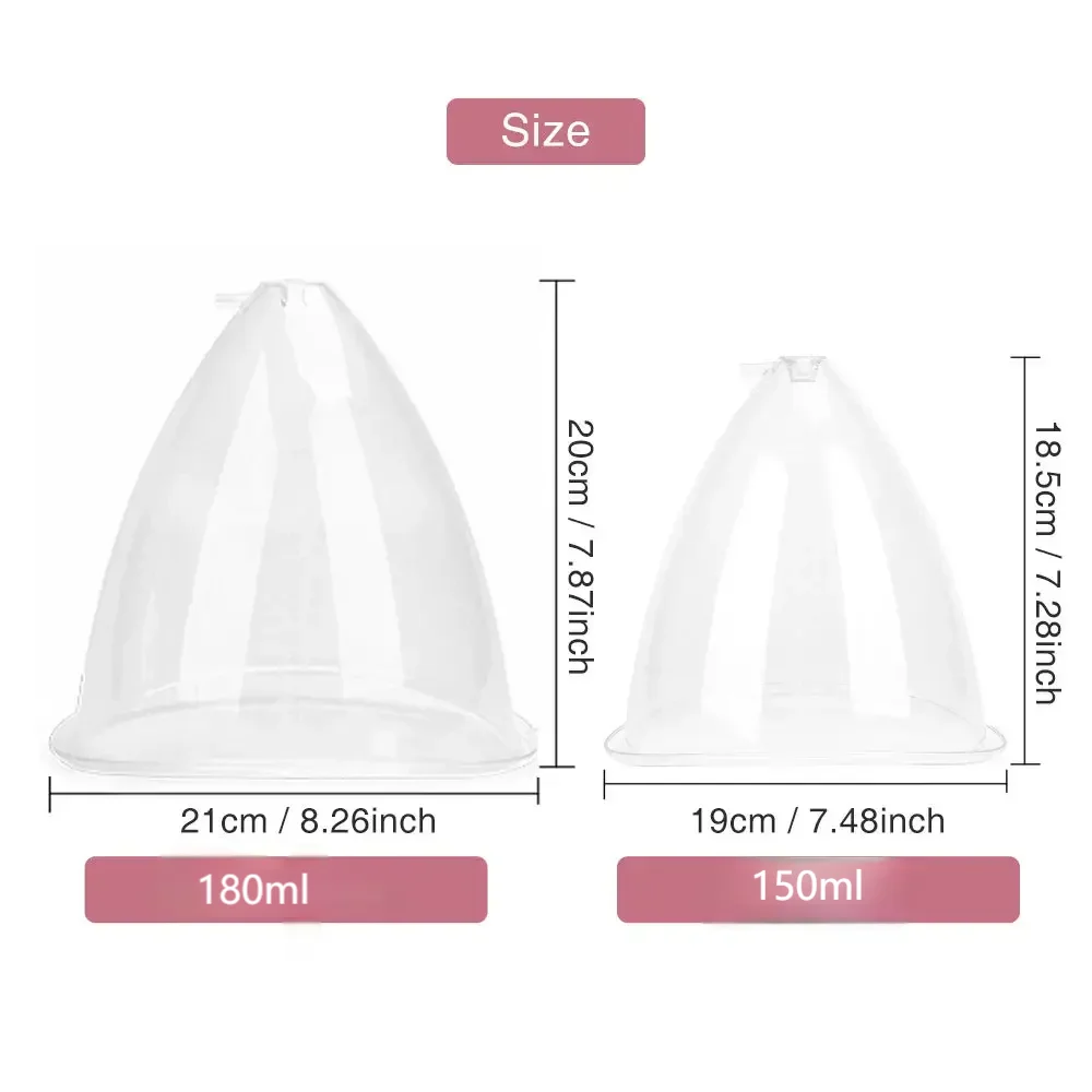 Vacuum Suction Cup Set for Breast and Buttock Enhancement