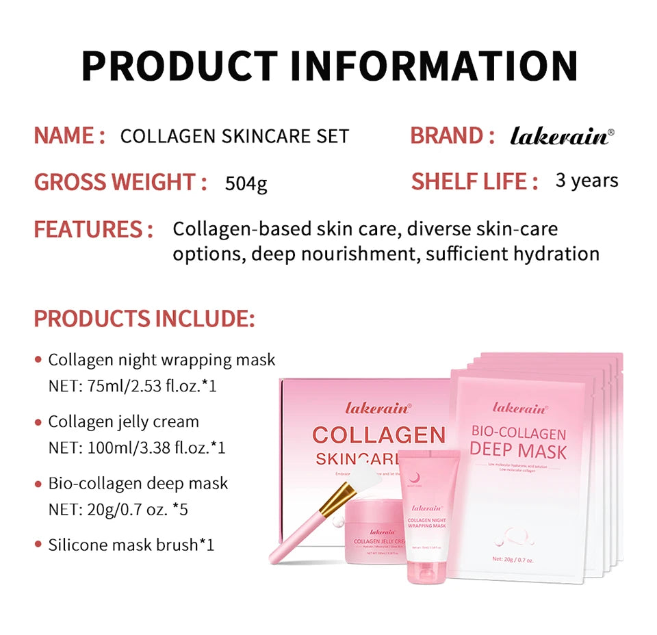 Collagen Face Skincare Set for Deep Nourishment and Hydration