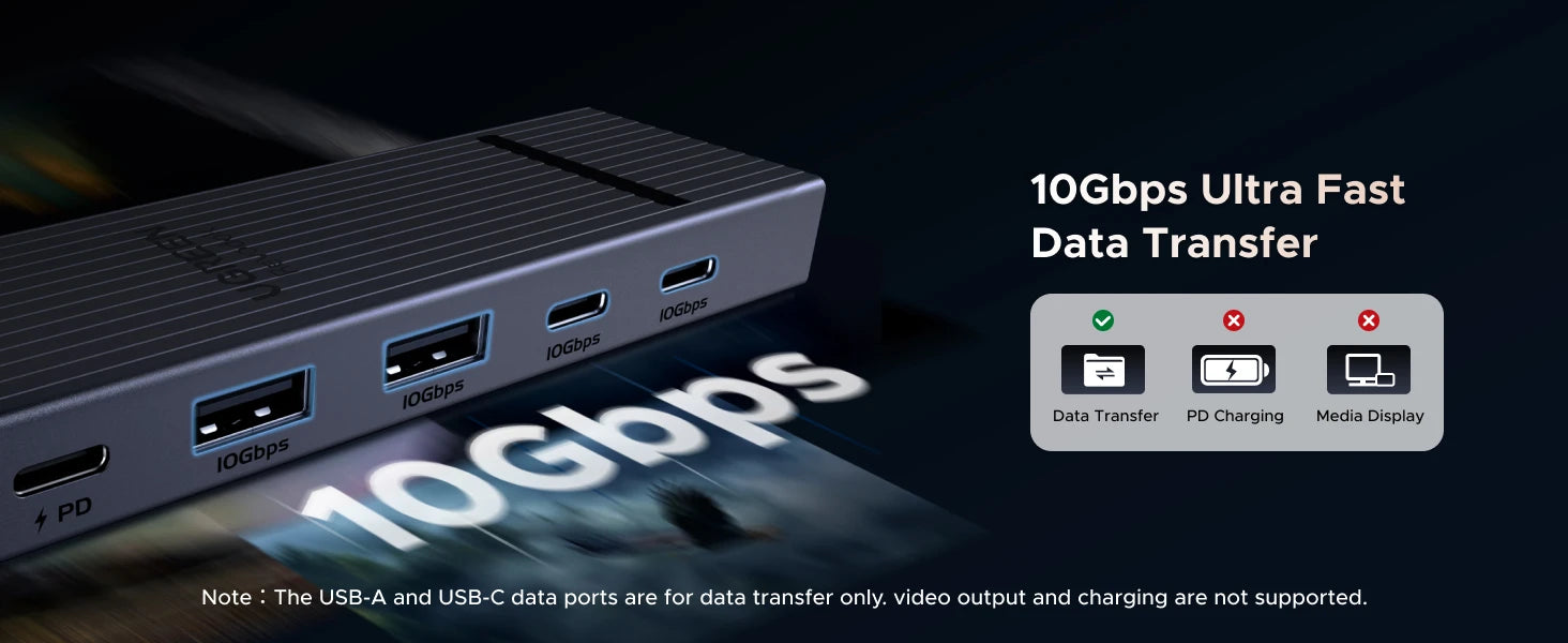 6-in-1 USB-C Hub with 4K 60Hz Video and 100W PD Charging - 13