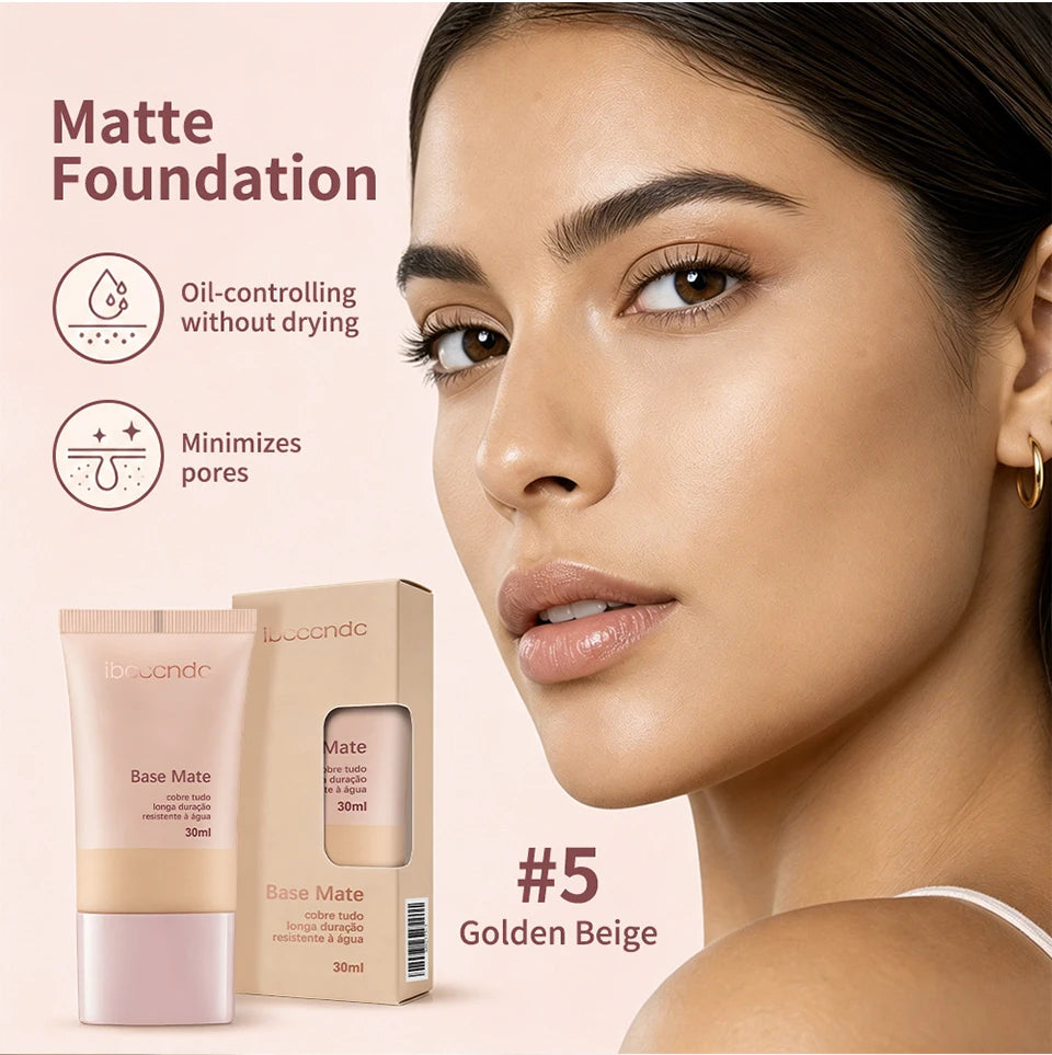 Long-Lasting Waterproof Matte Liquid Foundation