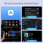 5.8GHz 2 in 1 Wired to Wireless CarPlay and Android Auto Adapter