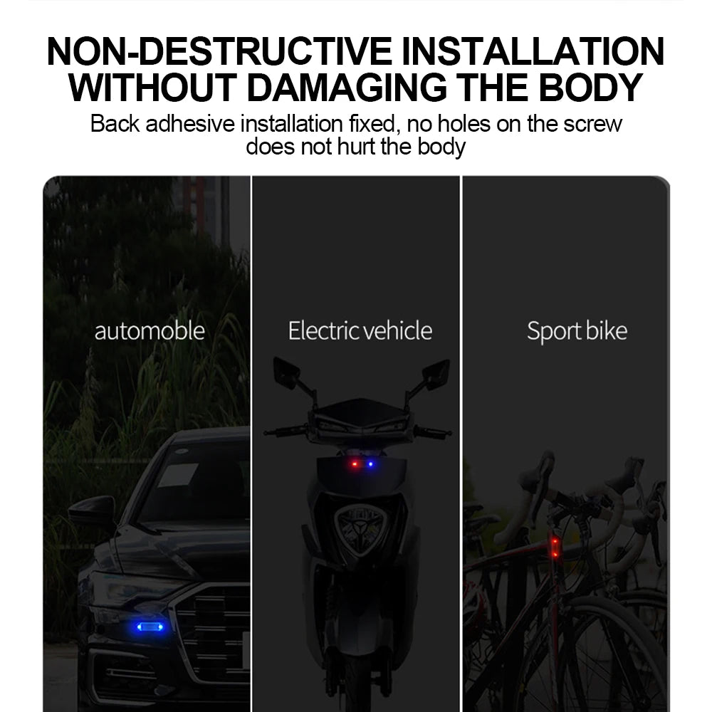 Solar Powered LED Simulated Car Anti Theft Strobe Warning Light