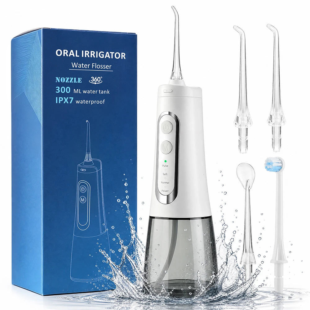 Portable Rechargeable Water Flosser for Teeth Cleaning