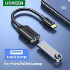 USB-C to USB 3.0 OTG Adapter Cable for Smartphones and Tablets
