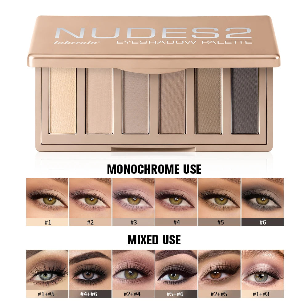 6-Color Matte Neutral Eyeshadow Palette