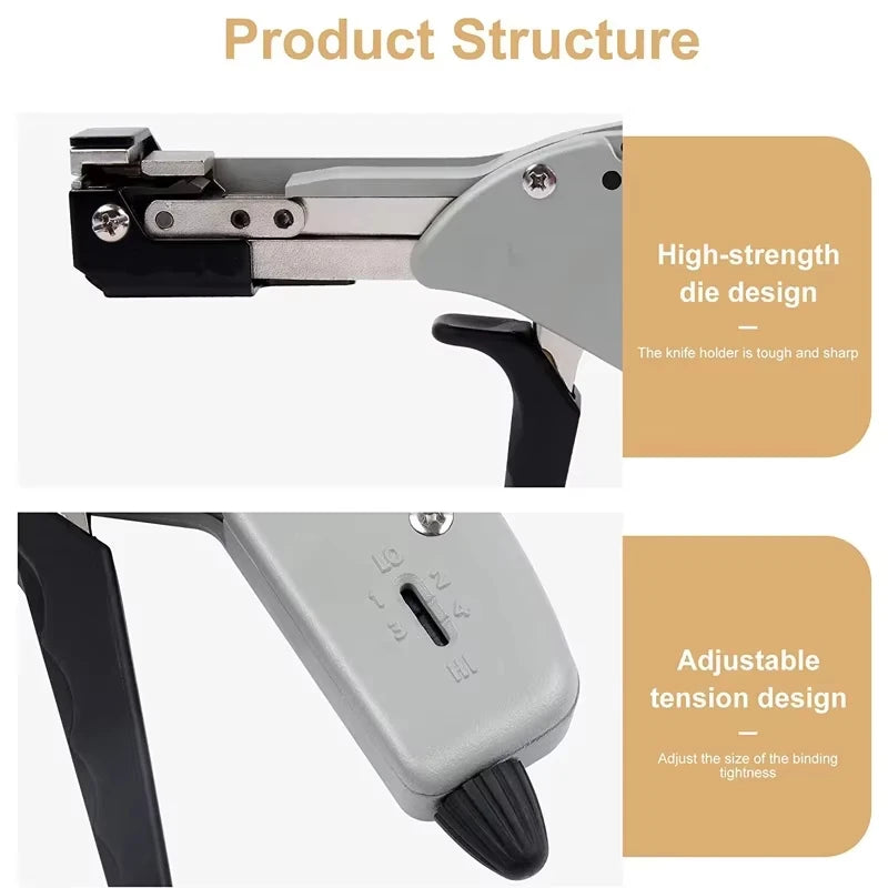 Heavy Duty Stainless Steel Cable Tie Tensioning and Cutting Tool
