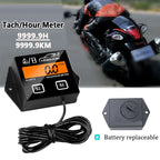 Digital Engine Tachometer and Hour Meter Gauge for Spark Ignition Engines