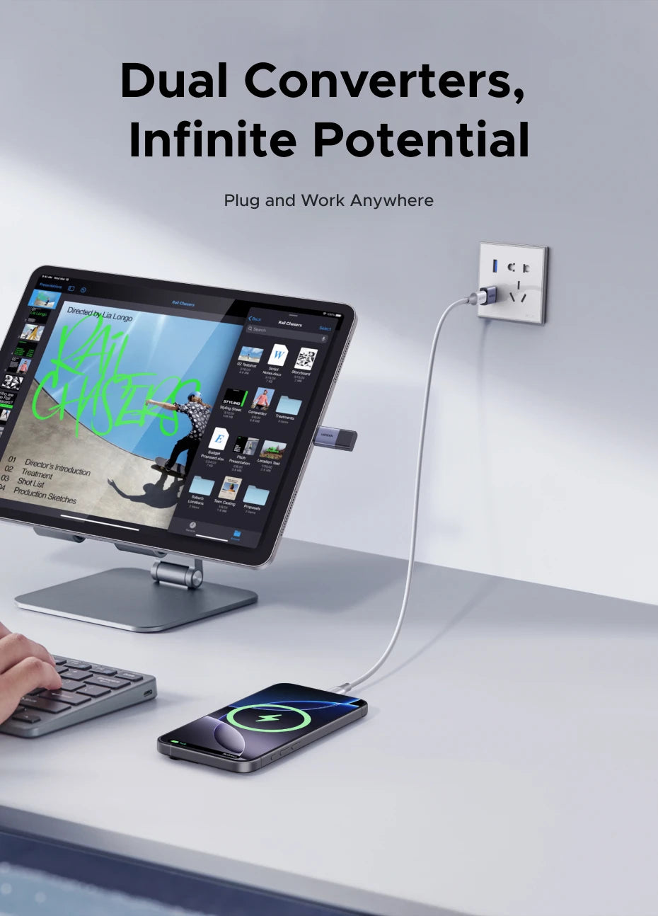 USB A Male to USB C Female OTG Adapter Converter - 10