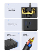 8-in-1 Compact Desktop Power Strip with USB-C Fast Charger