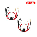SAE to O-Ring Terminal Battery Charger Cable with 10A Fuse