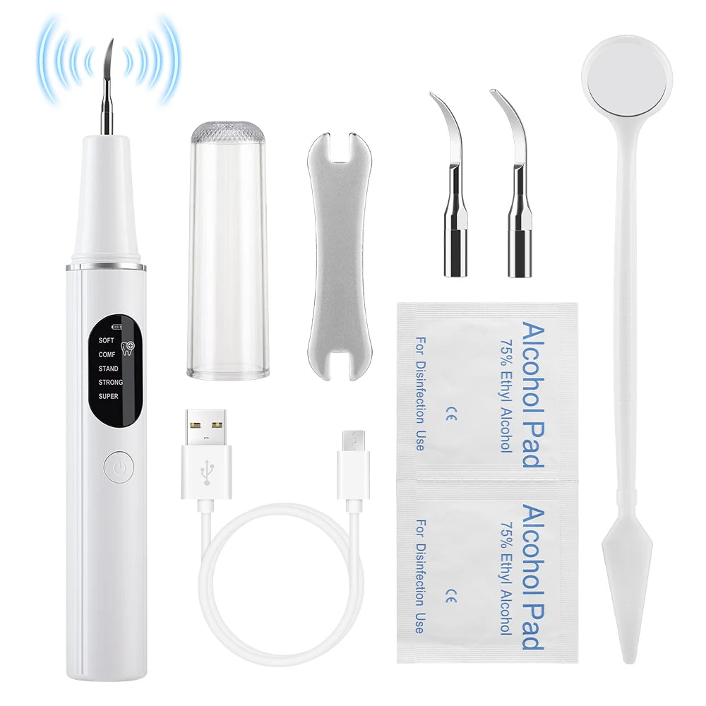 Ultrasonic Electric Teeth Plaque and Tartar Remover Kit