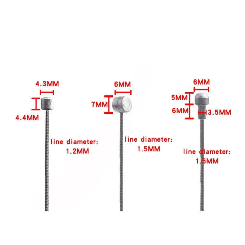 10 Pack Bicycle Brake and Shift Inner Cables 1700mm