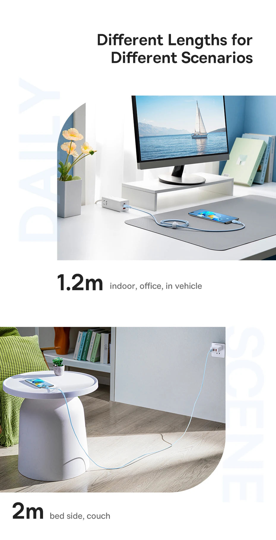 100W USB-C to USB-C Fast Charging Data Cable
