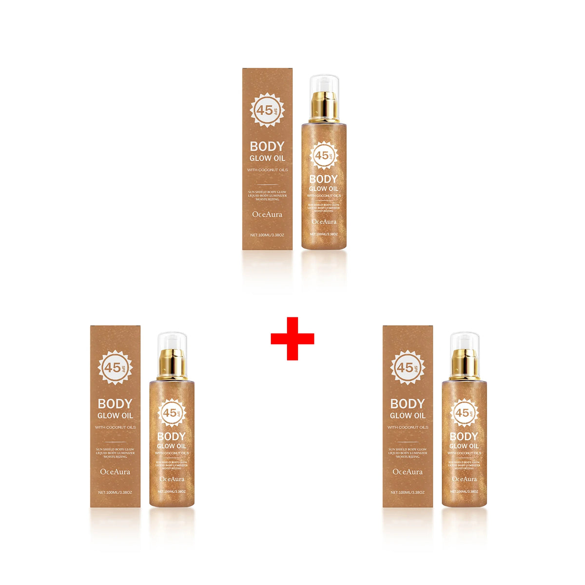 SPF 45 Coconut Moisturizing Glowing Body Oil