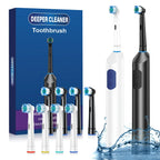 Rechargeable Electric Toothbrush with 5 Modes and 4 Brush Heads