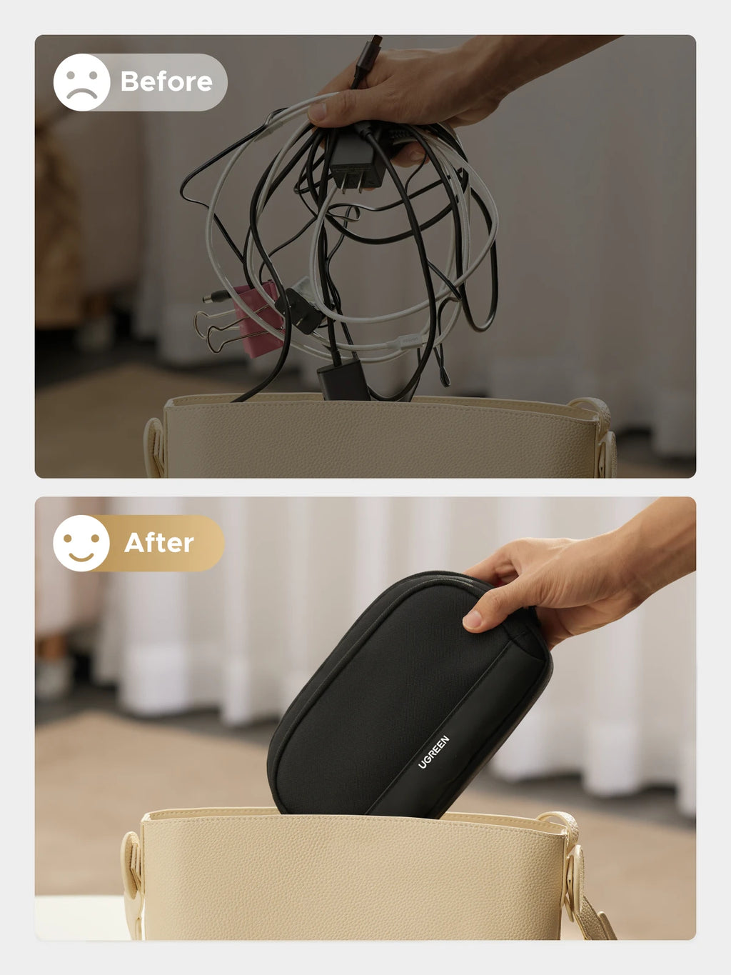 Portable Electronics Travel Organizer Case