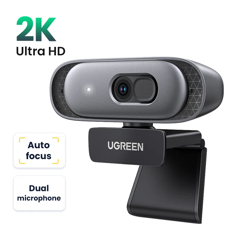 4K UHD USB Webcam with Dual Microphones for Video Calling - 25